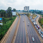 Rental apartment blocks along Thika Road between Ruaraka and Ruiru, Nairobi