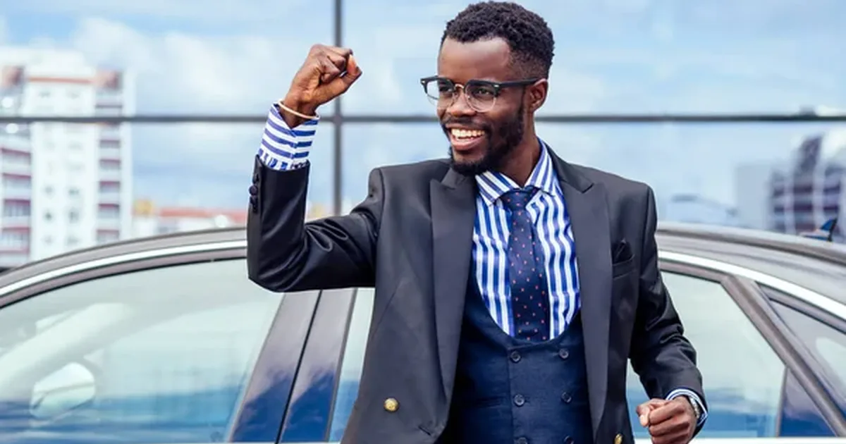 A happy man after getting asset financing loan